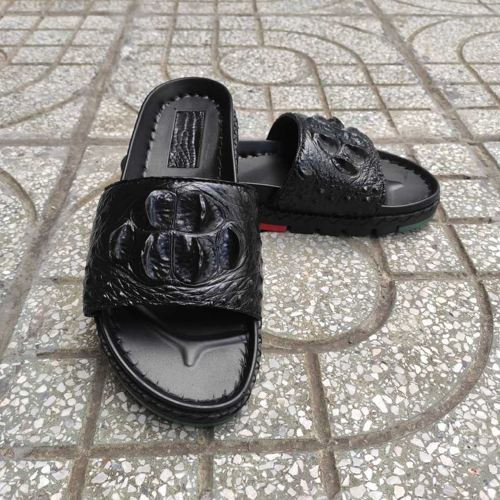Dép đế MỚI CAO - NHẸ. Gù gai cá sấu siêu đẹp nam tính!
