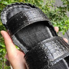 [RẺ VÔ ĐỊCH..] Dép ngang 2 đai da cá sấu cao cấp!