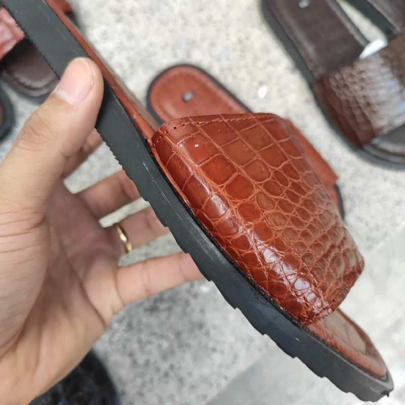 Dép nam DA BỤNG CÁ SẤU ĐẸP TINH TẾ!