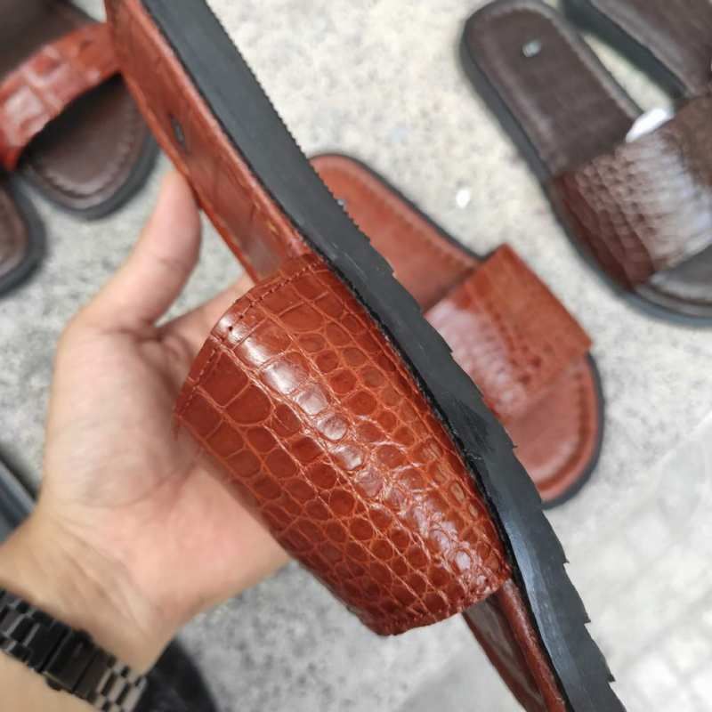 Dép nam DA BỤNG CÁ SẤU ĐẸP TINH TẾ!