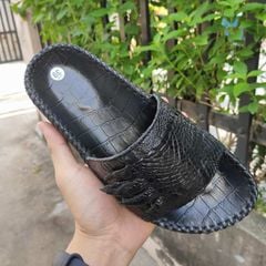 Dép ngang da tay cá sấu có móng siêu đẹp! [DÉP ĐẾ CAO 3CM]