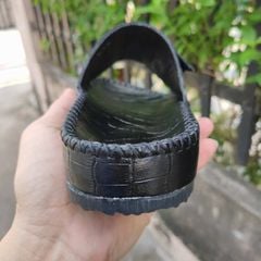Dép ngang da tay cá sấu có móng siêu đẹp! [DÉP ĐẾ CAO 3CM]
