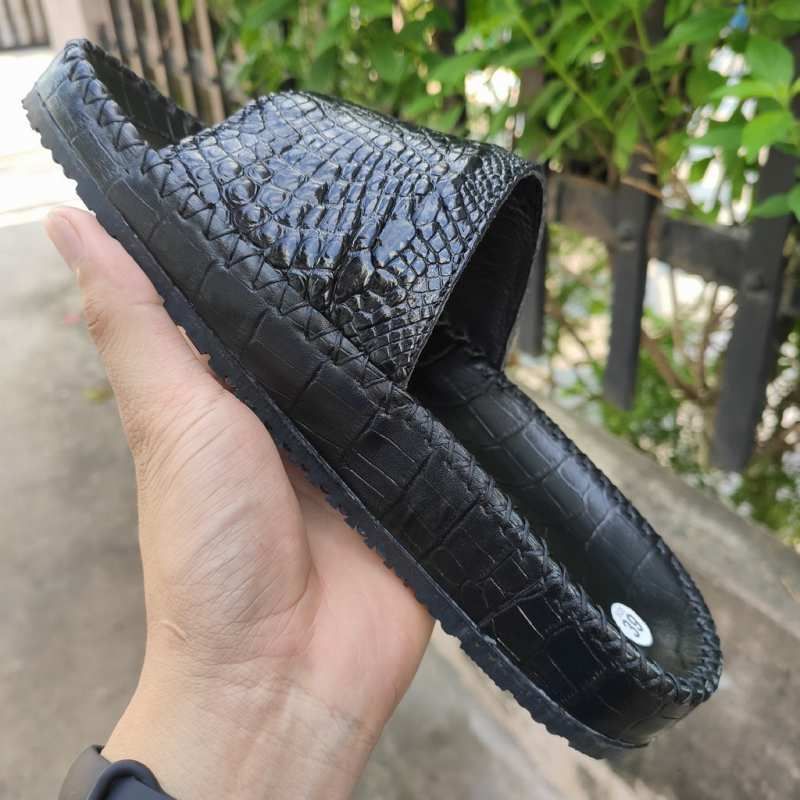 Dép ngang da tay cá sấu có móng siêu đẹp! [DÉP ĐẾ CAO 3CM]