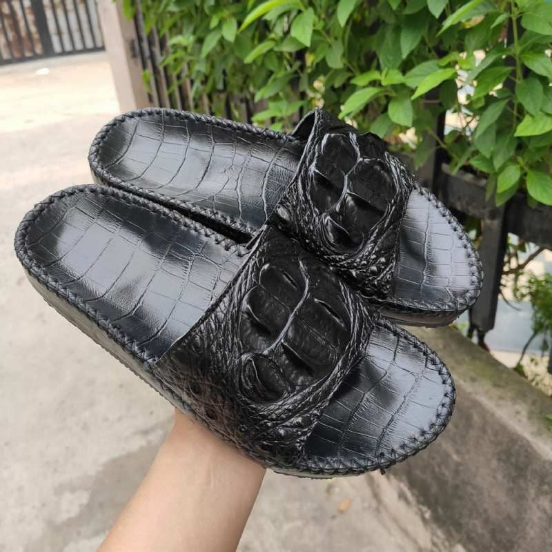 Dép ngang gù cá sấu ĐẸP ĐẲNG CẤP! [Đế cao 3cm]