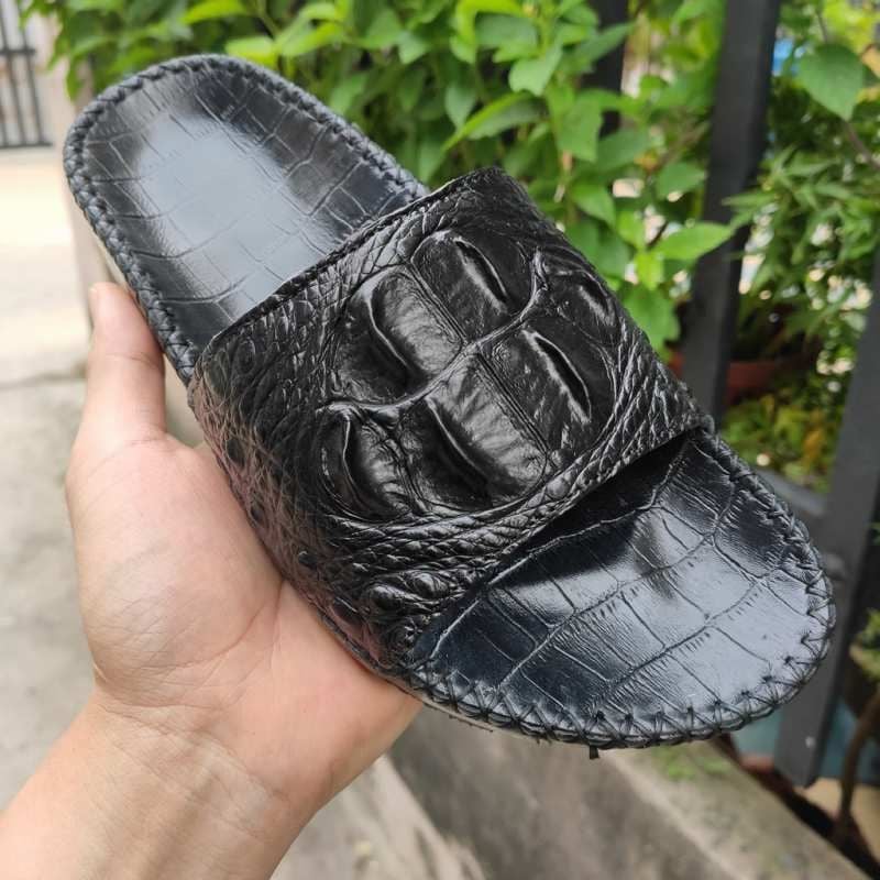 Dép ngang gù cá sấu ĐẸP ĐẲNG CẤP! [Đế cao 3cm]