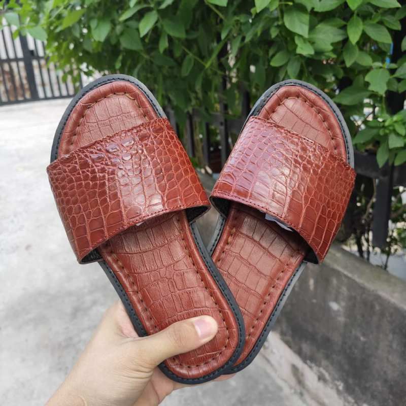 Dép nam DA BỤNG CÁ SẤU ĐẸP TINH TẾ!