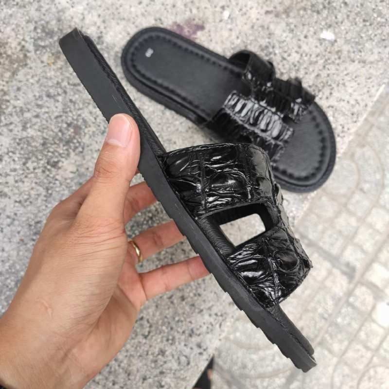 Dép ngang CHỮ H gai lưng cá sấu nổi bật