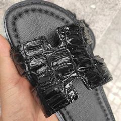 Dép ngang CHỮ H gai lưng cá sấu nổi bật