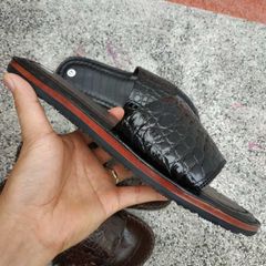 Dép ngang da bụng cá sấu rất đẹp! [MẪU MỚI RẤT ÊM CHÂN]