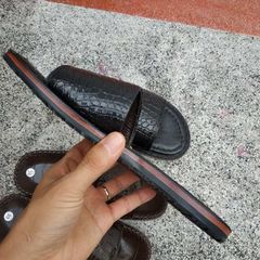 Dép ngang da bụng cá sấu rất đẹp! [MẪU MỚI RẤT ÊM CHÂN]