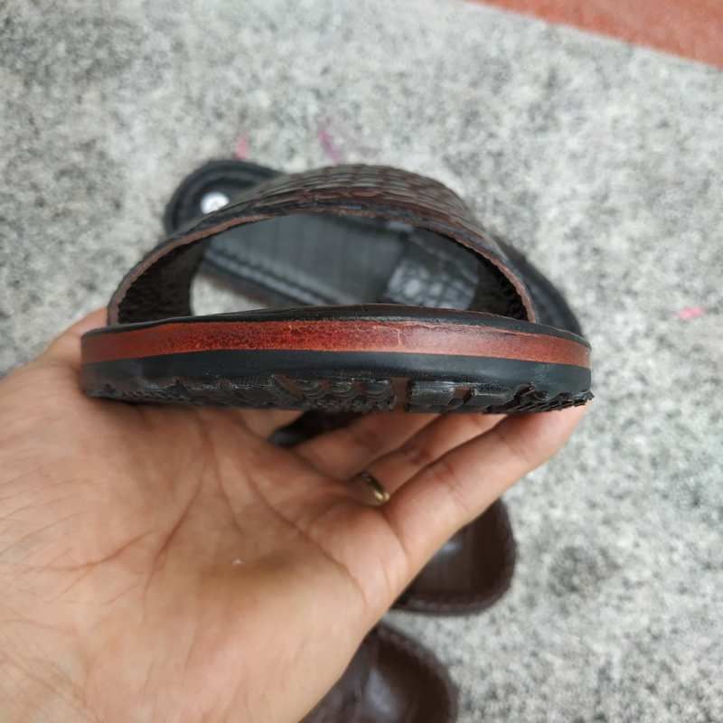 Dép ngang da bụng cá sấu rất đẹp! [MẪU MỚI RẤT ÊM CHÂN]