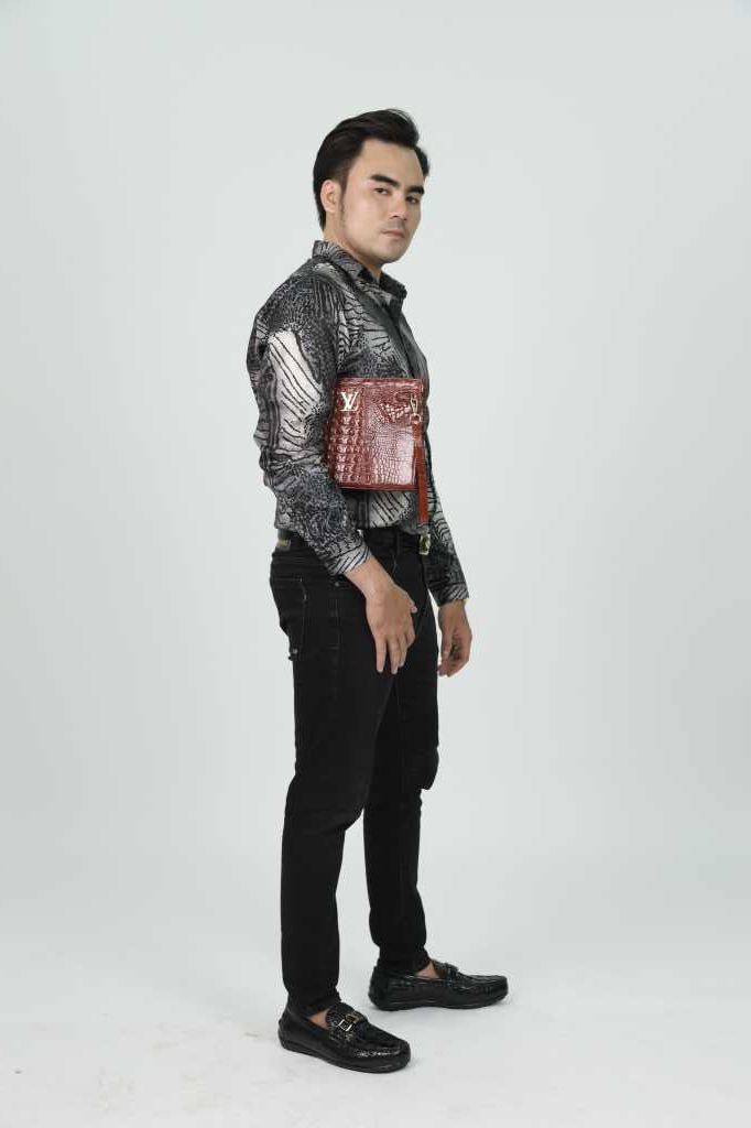 Giày Lười Da Cá Sấu Có Vây Rất Đẹp GLD9D