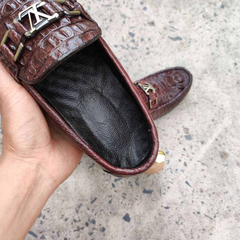 Giày Lười Nam Da Cá Sấu - Gù lưng GL6N