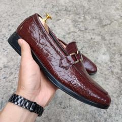 Giày lười thiết kế Mới. Da bụng cá sấu rất Mềm và Bền!