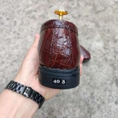 Giày lười thiết kế Mới. Da bụng cá sấu rất Mềm và Bền!