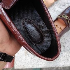 Giày lười thiết kế Mới. Da bụng cá sấu rất Mềm và Bền!