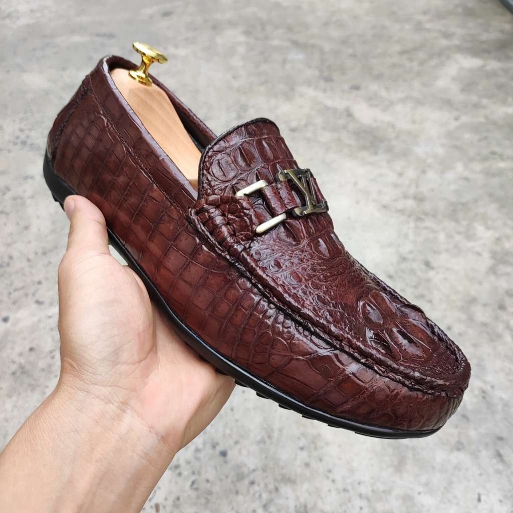 Giày Lười Nam Da Cá Sấu - Gù lưng GL6N