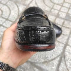 Giày lười đế Da sang trọng. Da bụng cá sấu siêu lớn!