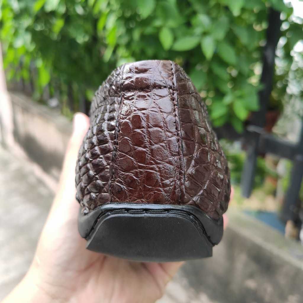 Giày Nam DA CHÂN CÁ SẤU TRƠN ĐẸP KHÔNG TÌ VẾT!