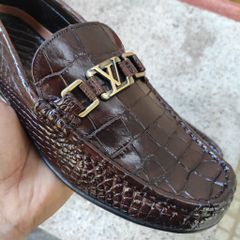 Giày Lười Nam Da Cá Sấu - Da Bụng GL8N