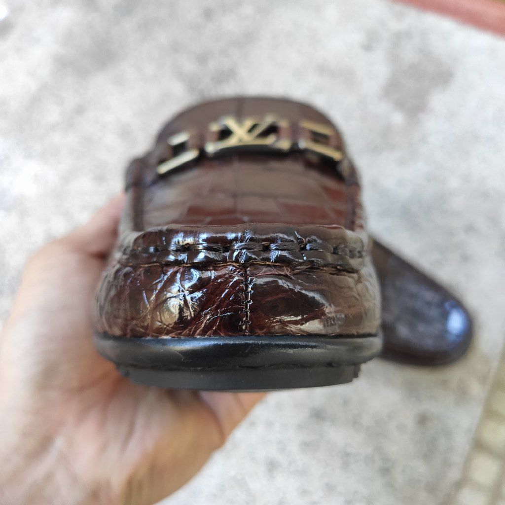 Giày Lười Nam Da Cá Sấu - Da Bụng GL8N