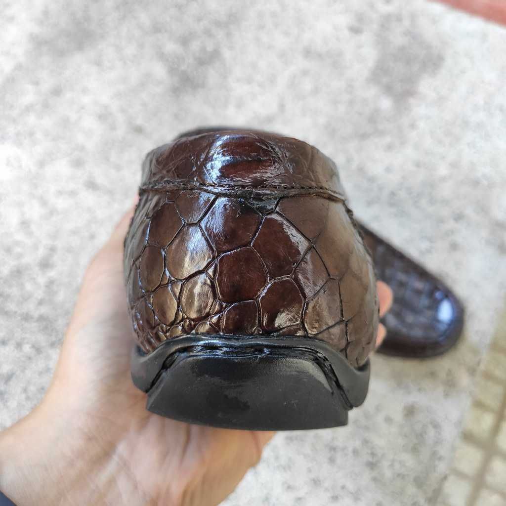 Giày Lười Nam Da Cá Sấu - Da Bụng GL8N