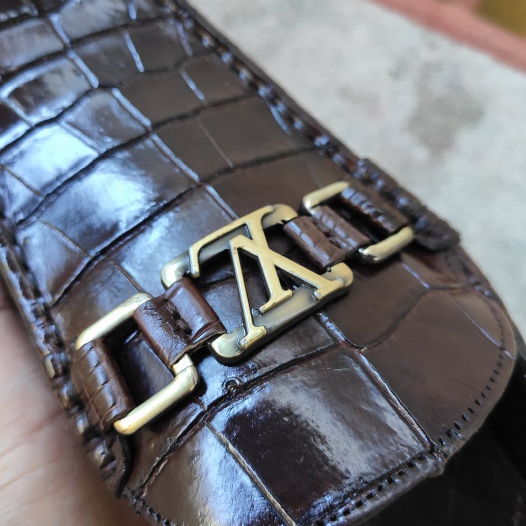 Giày Lười Nam Da Cá Sấu - Da Bụng GL8N