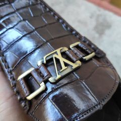 Giày Lười Nam Da Cá Sấu - Da Bụng GL8N