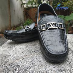 Giày Lười Nam Da Cá Sấu - Da Bụng GL8D