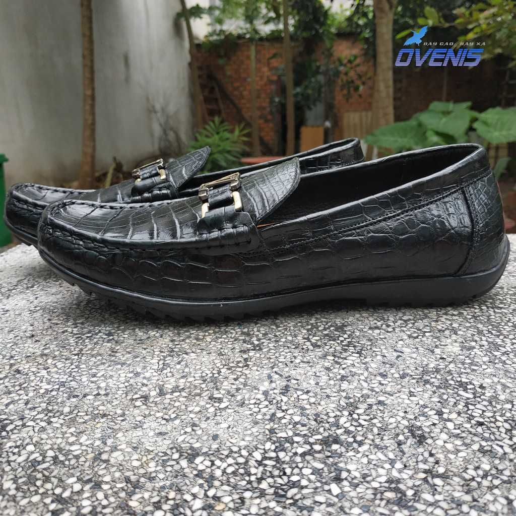 Giày Lười Nam Da Cá Sấu - Da Bụng GL8D