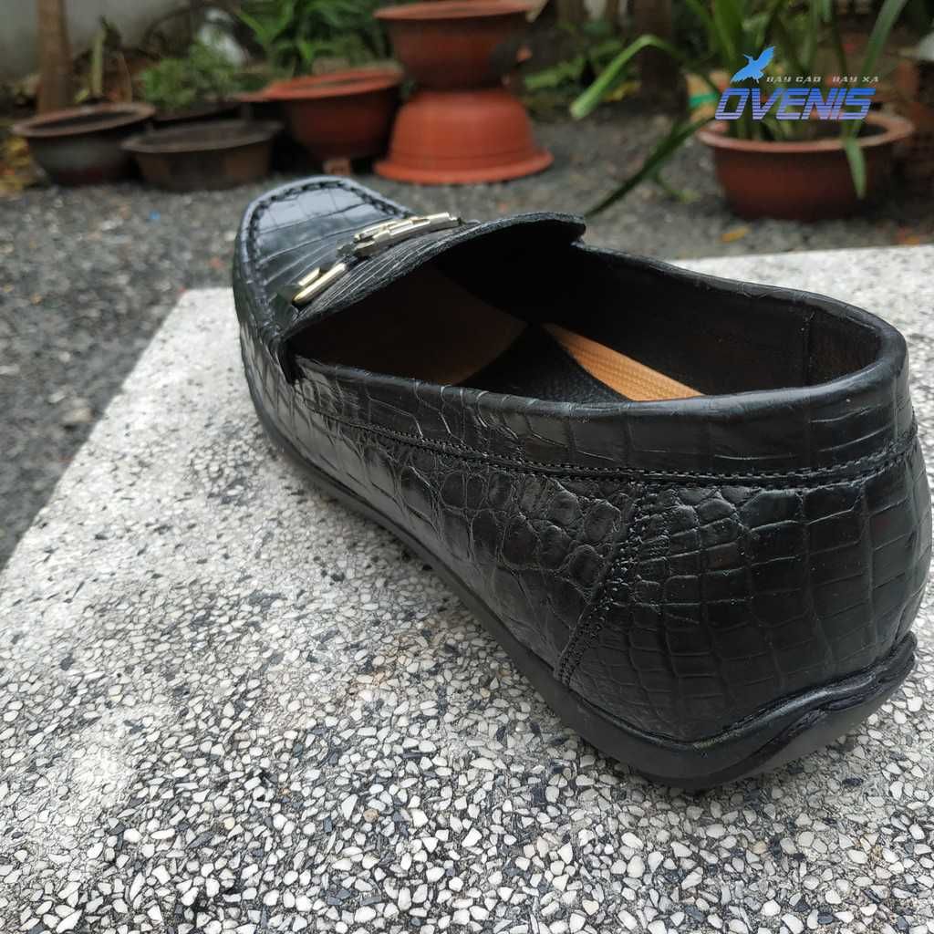 Giày Lười Nam Da Cá Sấu - Da Bụng GL8D