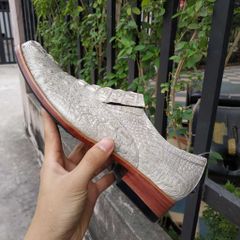 Giày Da Cá Sấu Nguyên Con Màu Bạch Tạng Cao Cấp GT6T