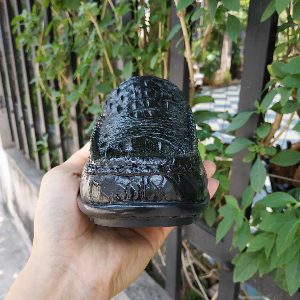 Giày Lười Da Cá Sấu Kiểu Dáng Mới Đẹp Lạ - Gù lưng GLT6D