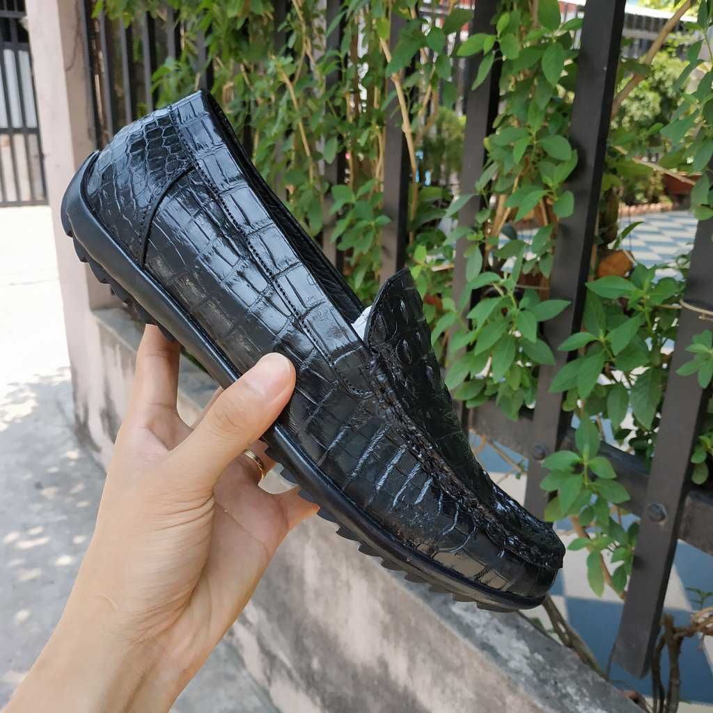 Giày Lười Da Cá Sấu Kiểu Dáng Mới Đẹp Lạ - Gù lưng GLT6D
