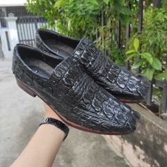 Giày tây không buộc dây [VÂY ĐUÔI CÁ SẤU LỚN SIÊU BỀN]