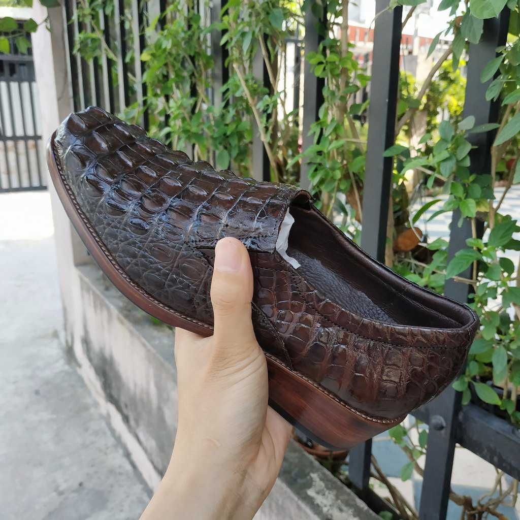 Giày Da Cá Sấu. Phiên Bản Giày Tây Không Buộc Dây Cao Cấp GT8N