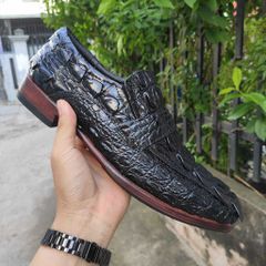 Giày tây không buộc dây [VÂY ĐUÔI CÁ SẤU LỚN SIÊU BỀN]