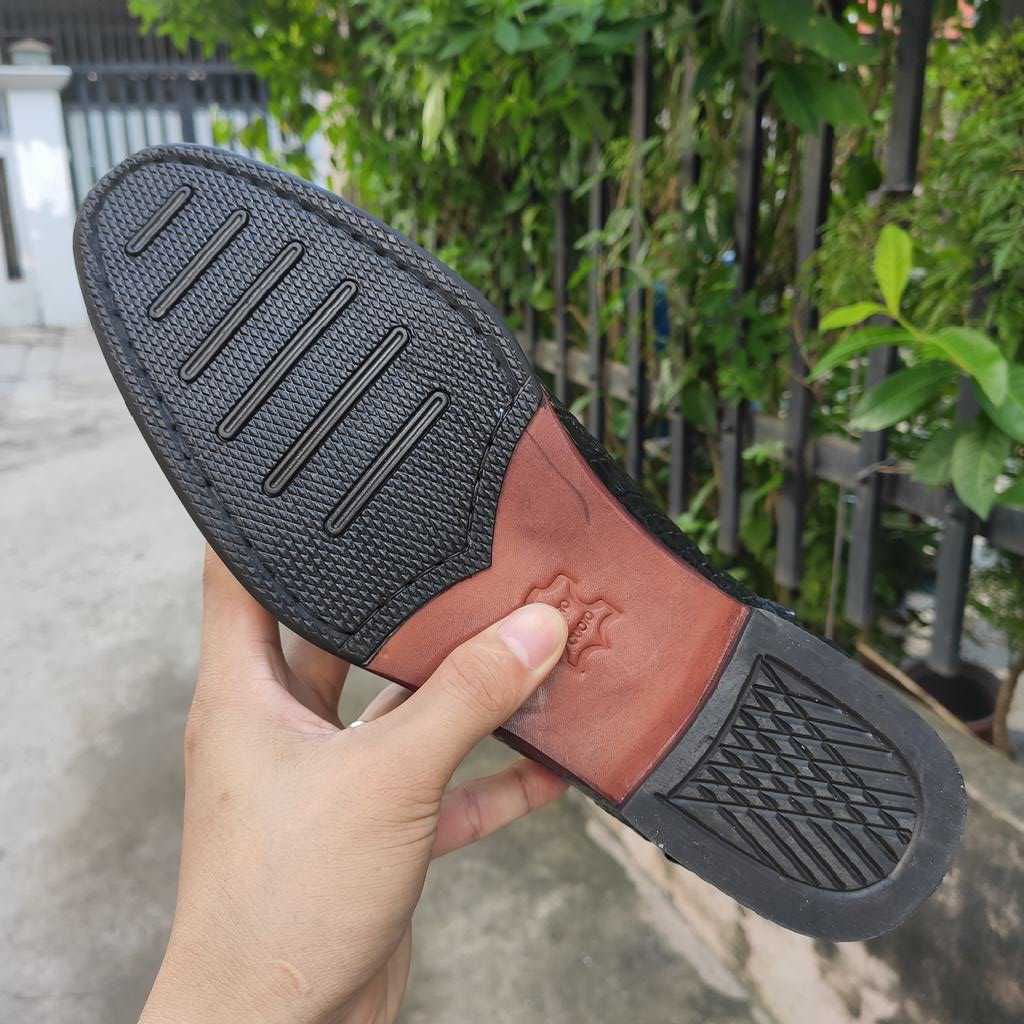 Giày tây không buộc dây [VÂY ĐUÔI CÁ SẤU LỚN SIÊU BỀN]