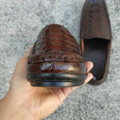 Giày Lười/mọi VÂY ĐUÔI CÁ SẤU Không Đai Lạ Mắt!
