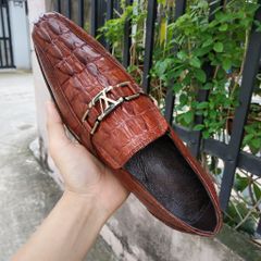 Tuyệt Phẩm Giày Da Cá Sấu Vây Đuôi. Giày Tây Không Buộc Dây Dễ Sử Dụng! GT9ND