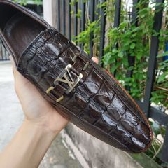 Giày Da Cá Sấu Vây Đuôi. Tuyệt Phẩm Giày Tây Không Buộc Dây Siêu Đẹp! GT9N