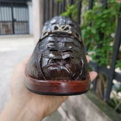 Giày Da Cá Sấu Vây Đuôi. Tuyệt Phẩm Giày Tây Không Buộc Dây Siêu Đẹp! GT9N