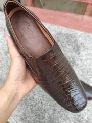 Giày Tây Da Bụng Cá Sấu Rất Đẹp [GIÀY KHÔNG BUỘC DÂY DỄ SỬ DỤNG]