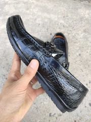 Giày Lười/mọi Da Bụng Cá Sấu - Vân Nhỏ Đẹp Khó Cưỡng!