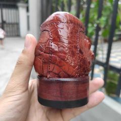 Giày tây không buộc dây Vây Đuôi Cá Sấu Lớn [MÀU NÂU ĐỎ RẤT SANG]