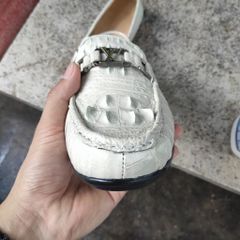 Giày lười Cá sấu bạch tạng. Trong lót trắng kem nhẹ nhàng!