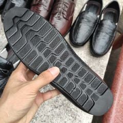 Giày lười nam có đai dạng Nơ thắt manly lịch lãm. Da đà điểu siêu bền!