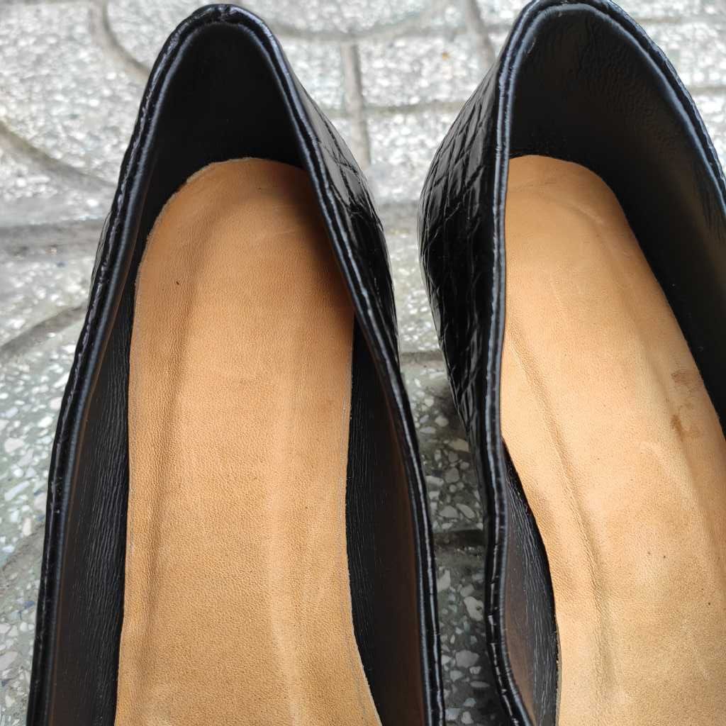 Giày Nữ da cá sấu. Gót cao vững chắc phù hợp công sở!