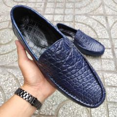 [Phiên bản đặc biệt..] Giày mọi Da cá sấu Xanh navy siêu đẹp!