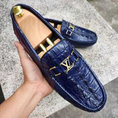 Giày lười Vây đuôi cá sấu Xanh navy CỰC CHẤT!